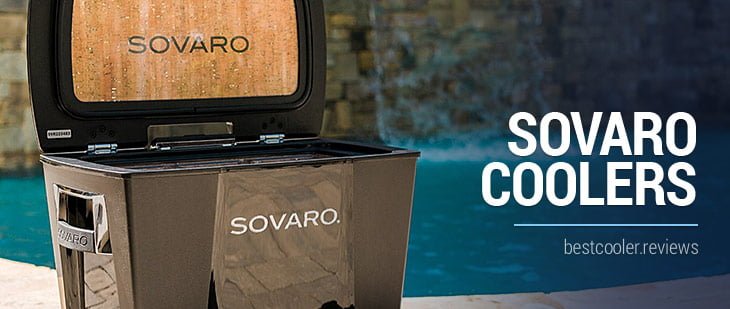 Sovaro 45-Quart Luxury Cooler Black with Chrome Accents 